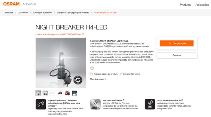 04 - Site OSRAM mais intuitivo e rapido