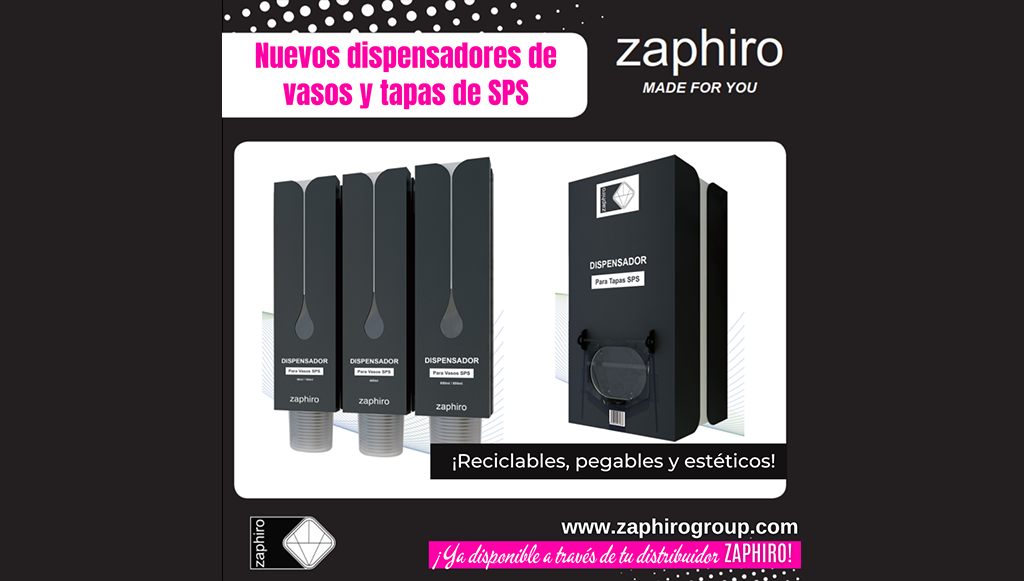 05 - ZAPHIRO lanca dispensadores para tampas e copos