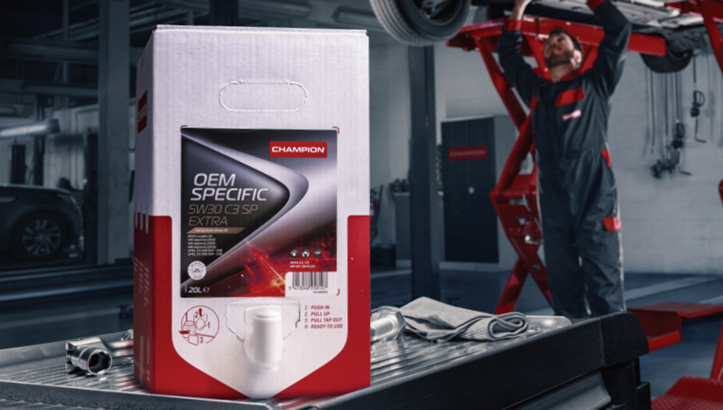 07 - Produtos Champion Lubricants transportados na nova Bag in Box